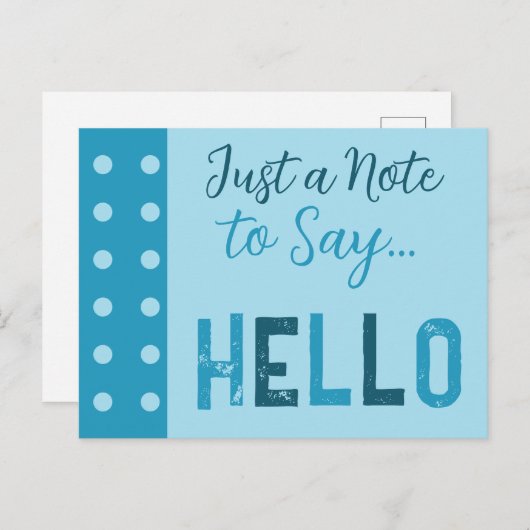 暗くて明るい青の挨拶のメモ ポストカード (正面/裏面)