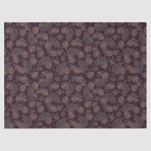 暗くて暗い上で鳥が鳴エレガントく 薄葉紙 (正面)