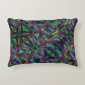 暗くなったカラフルの織り込みテープ アクセントクッション (正面)