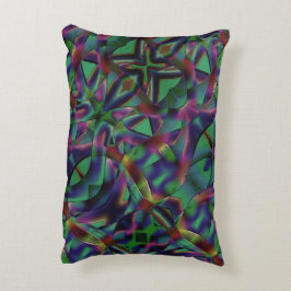 暗くなったカラフルの織り込みテープ アクセントクッション