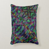 暗くなったカラフルの織り込みテープ アクセントクッション (正面(垂直))