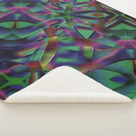 暗くなったカラフルの織り込みテープ シェルパブランケット