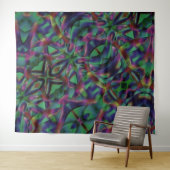 暗くなったカラフルの織り込みテープ タペストリー (インサイチュ(横))