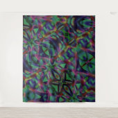 暗くなったカラフルの織り込みテープ タペストリー (正面)