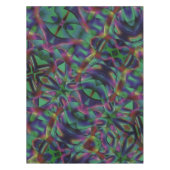 暗くなったカラフルの織り込みテープ テーブルクロス (正面)