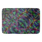 暗くなったカラフルの織り込みテープ バスマット (正面)