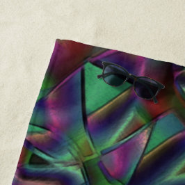 暗くなったカラフルの織り込みテープ ビーチタオル