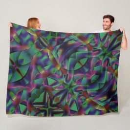 暗くなったカラフルの織り込みテープ フリースブランケット