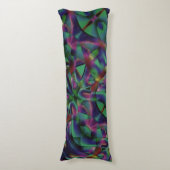 暗くなったカラフルの織り込みテープ ボディピロー (正面縦)