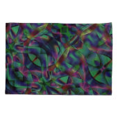 暗くなったカラフルの織り込みテープ 枕カバー (裏面-左)