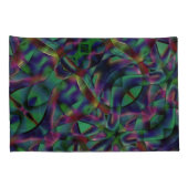 暗くなったカラフルの織り込みテープ 枕カバー (裏面-右)