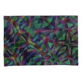 暗くなったカラフルの織り込みテープ 枕カバー (正面右)