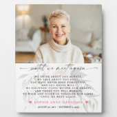 暗くなったフローラ写真を再び会うまで葬儀プラン フォトプラーク (正面)