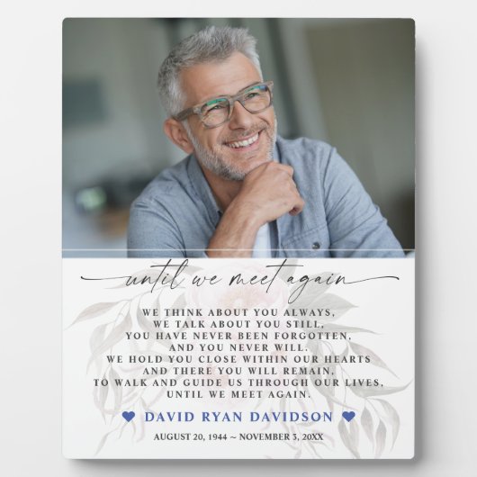 暗くなったフローラ写真を再び会うまで葬儀プラン フォトプラーク (正面)