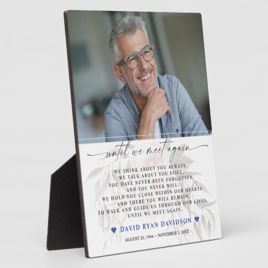 暗くなったフローラ写真を再び会うまで葬儀プラン フォトプラーク (側面)