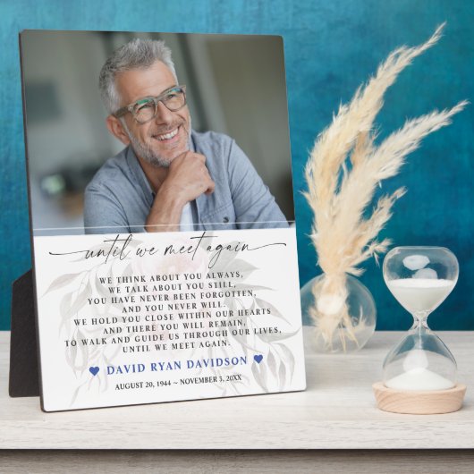 暗くなったフローラ写真を再び会うまで葬儀プラン フォトプラーク (側面)