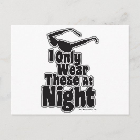 暗くなってからサングラス ポストカード (正面)