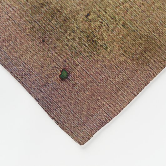 暗くガラス越しに フリースブランケット (角)