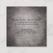 暗くグランジな音楽ミュージシャンのギターの先生 スクエア名刺 (裏面)