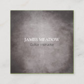 暗くグランジな音楽ミュージシャンのギターの先生 スクエア名刺 (正面)
