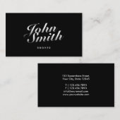 暗くスタイリッシュな不動産ブローカーの名刺 名刺 (正面/裏面)