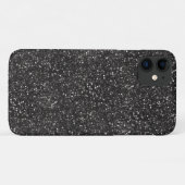 暗くスタイリッシュな銀製灰色のグリッター Case-Mate iPhoneケース (裏面(横))
