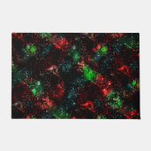 暗くモザイクのトレース下の派手な色のパッチ ドアマット (正面)