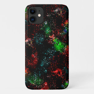 暗くモザイクのトレース下の派手な色のパッチ iPhone 11 ケース