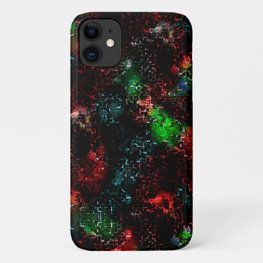 暗くモザイクのトレース下の派手な色のパッチ Case-Mate iPhoneケース (裏面)