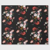 暗く不機嫌な花花束のギフトの包装紙3 ラッピングペーパー (フラット)