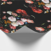 暗く不機嫌な花花束のギフトの包装紙3 ラッピングペーパー (角)
