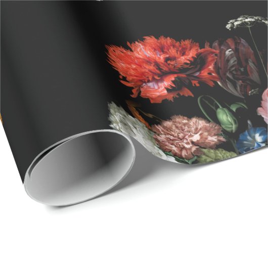 暗く不機嫌な花花束のギフトの包装紙3 ラッピングペーパー (ロールコーナー)