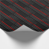 暗く動揺してな消防士の旗 ラッピングペーパー (角)