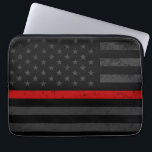 暗く動揺してな消防士の旗 ラップトップスリーブ<br><div class="desc">暗く動揺してなスタイルの消防士の旗のラップトップのバッグ。</div>