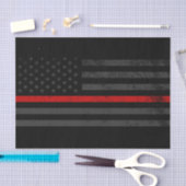 暗く動揺してな消防士の旗 薄葉紙 (クラフト)