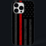 暗く堅牢なスタイル | Thin Red Line Fire Rescue Case-Mate iPhone 14 Pro Maxケース<br><div class="desc">暗いスタイルの消防動揺して旗を中心に赤い線の鮮やかオッターボックスを備えたiPhoneのランニングケース。背景には、レーダーの下を飛ぶほど微妙だが、愛国心のショーになるほど鮮やかな色あせた暗いアメリカ澄んの旗がある。その外観ユニークは多くの人々にとって大きな魅力を持っている。それは火災レスキューで彼らの旅を開始または終了している消防士のための素晴らし卒業または退職の贈り物を作るようなものである。</div>