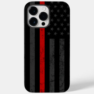 暗く堅牢なスタイル   Thin Red Line Fire Rescue Case-Mate iPhone 14 Pro Maxケース