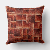 暗く明るい赤の壁テクスチャを持つ正方形 クッション (裏面)