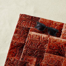 暗く明るい赤の壁テクスチャを持つ正方形