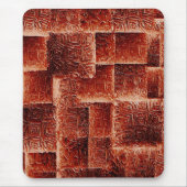 暗く明るい赤の壁テクスチャを持つ正方形 マウスパッド (正面)