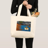 暗く暗い夜までに包含される ラージトートバッグ (正面(商品))