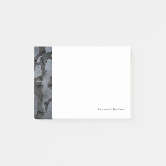 暗く曇った空のこうもり ポストイット (正面)