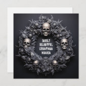 暗く楽しいゴシックスカルリースXmashウィッシュ シーズンカード (正面/裏面)