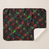 暗く残ったモザイクの下の派手な色のパッチ シェルパブランケット (正面(横))