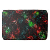 暗く残ったモザイクの下の派手な色のパッチ バスマット (正面)