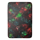 暗く残ったモザイクの下の派手な色のパッチ バスマット (正面縦)