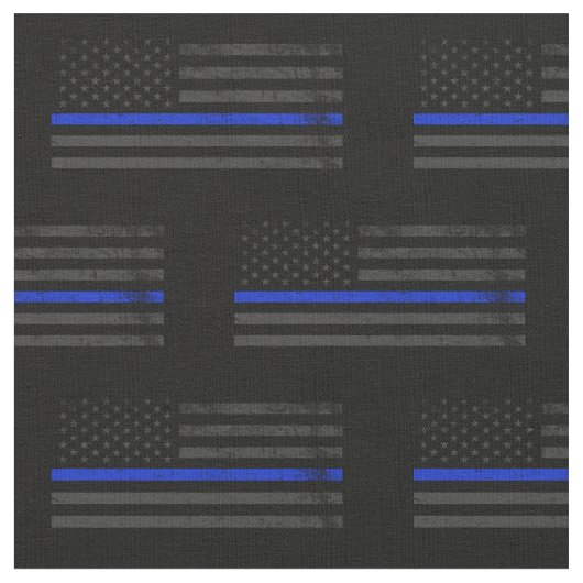 暗く汚い警察は米国旗のスタイルを作ります ファブリック (クローズアップ)