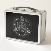 暗く神秘的なスタイルの神聖な幾何学 メタルランチボックス (正面)