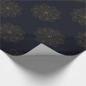暗く繊細な花の模様 ラッピングペーパー (角)