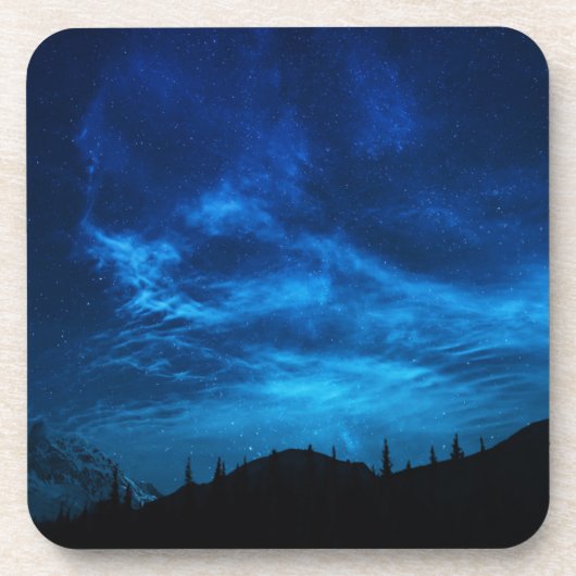 暗く青い空に輝く星 コースター (正面)